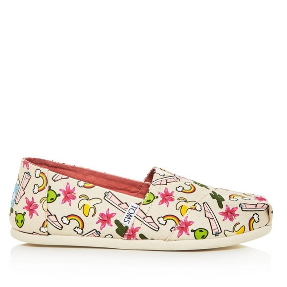 Toms Classic Rainbow Unicorns Slip On Loafers - Picture 6 of 8